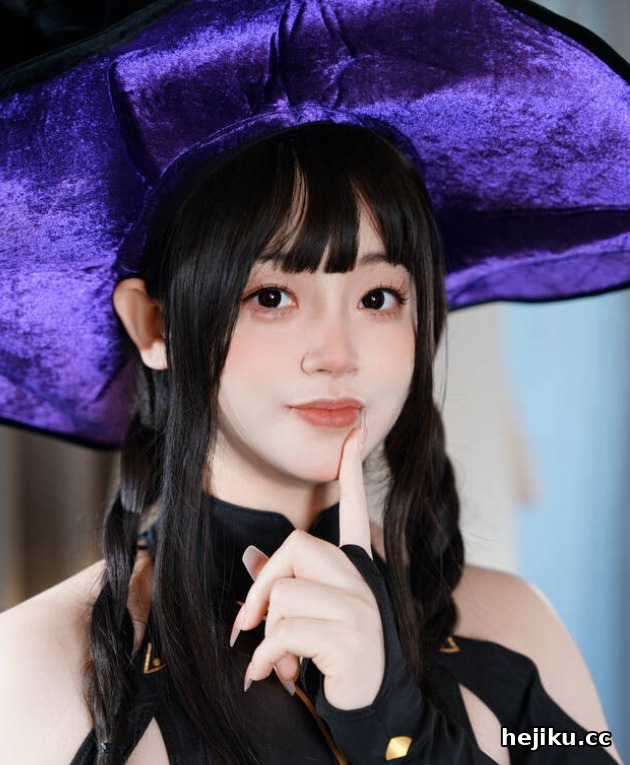 丰满系Coser一只毛毛帽的“魔女之夜” 不靠瘦,照样撑起暗黑童话